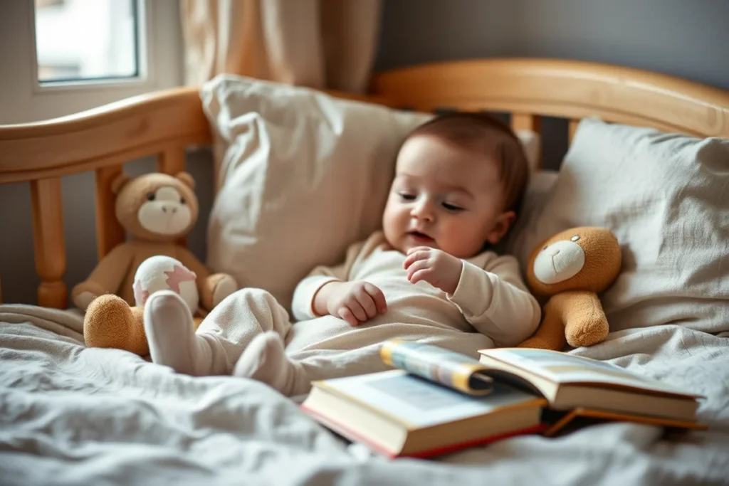 Baby Is On The Bed